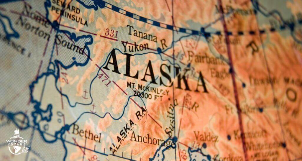 Alaska map image for Wonder Voyage group travel blog post