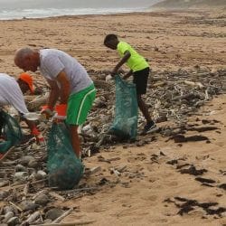 Beach clean up service project