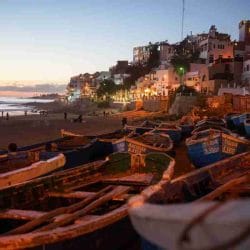 Boats in Taghazout Morocco Boats in Taghazout Morocco