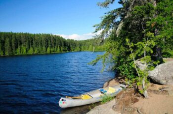 Canoe on a Minnesota lake