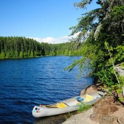 Canoeing on a Minnesota lake
