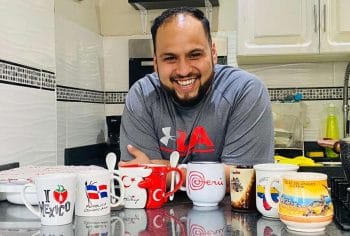 Cesar's mug collection.