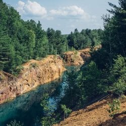 Copper mine swimming area Vermont