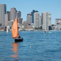 A view from the water on a Boston mission trip or pilgrimage with Wonder Voyage. A view from the water on a Boston mission trip or pilgrimage with Wonder Voyage.