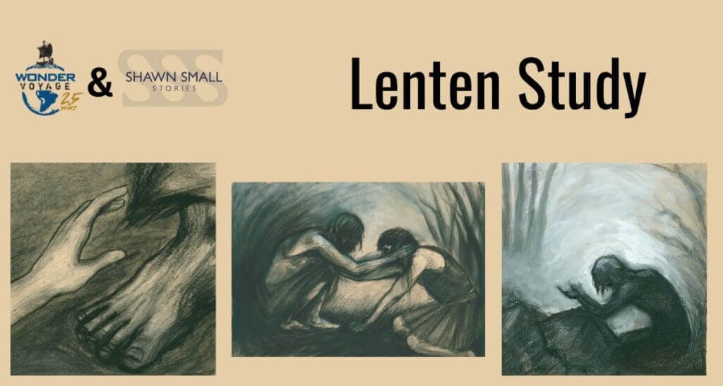 Image featuring original artwork from The Via Crucis by Shawn Small