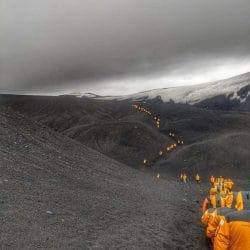 Hiking a volcano in Antarctica. Hiking a volcano in Antarctica.