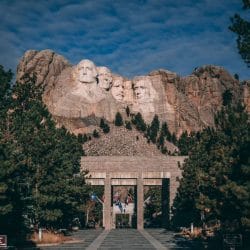 Mount Rushmore in South Dakota.