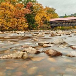 Old covered bridge in New Hampshire