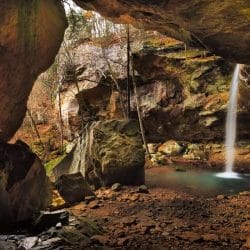 Pam's Grotto Waterfall in Arkansas