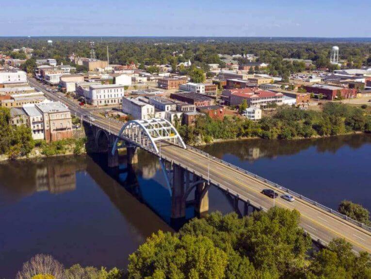 River Bridge into Historic Selma Alabama in Dallas County River Bridge into Historic Selma Alabama in Dallas County