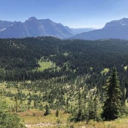 Senic view of Glacier National Park in Montana