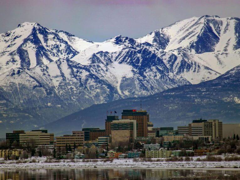 Skyline of Anchorage, Alaska