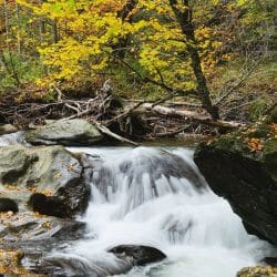 Small creek waterfall in Vermont