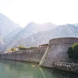 Wall of ancient fortress in Old Town of Kotor, Montenegro Wall of ancient fortress in Old Town of Kotor, Montenegro