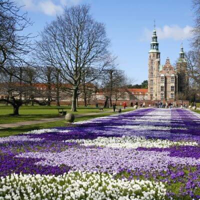 Rosenborg castle and gardens in Denmark.