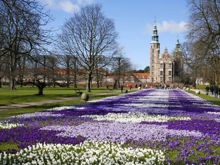 Rosenborg castle and gardens in Denmark.