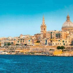 Marsamxet Harbour in Valletta, Malta.