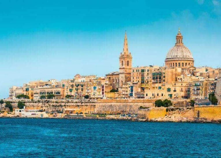 Marsamxet Harbour in Valletta, Malta.