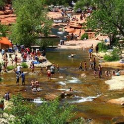 Swim or relax at Slide Rock State Park on a Mission Trip or Pilgrimage to Arizona with Wonder Voyage.