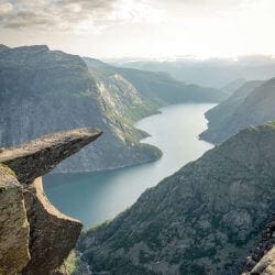 Rock cliff in Norway.