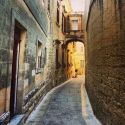 Side street in Victoria, Malta.