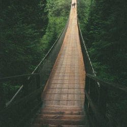 Walk across the Capilano Suspension Bridge and view the British Columbia forest from above on a mission trip or pilgrimage to Vancouver with Wonder Voyage. Walk across the Capilano Suspension Bridge and view the British Columbia forest from above on a mission trip or pilgrimage to Vancouver with Wonder Voyage.